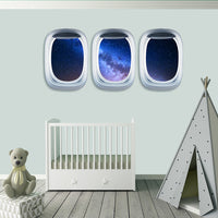 Thumbnail for Airplane Window & Starry Sky View Printed Wall Window Stickers