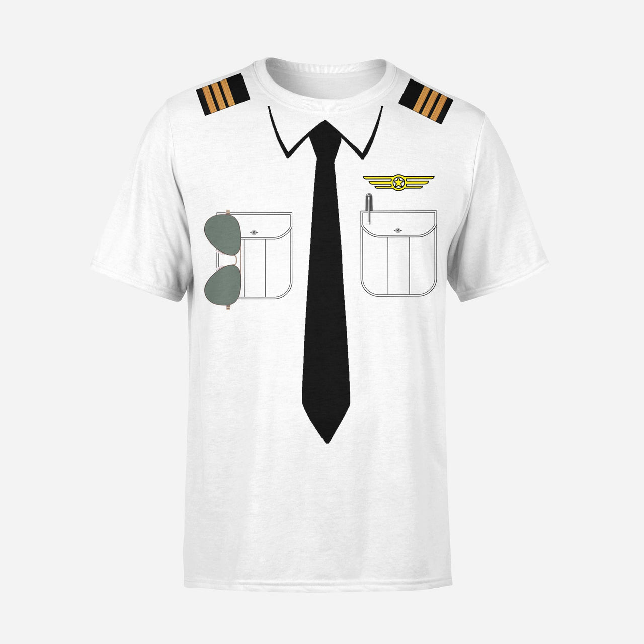 Customizable Pilot Uniform (Badge 2) Designed 3D T-Shirts
