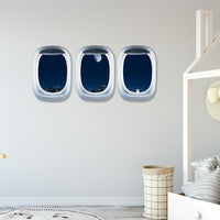 Thumbnail for Airplane Window & Night Sky View Printed Wall Window Stickers