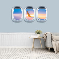 Thumbnail for Airplane Window & Aircraft Porthole Sunset Printed Wall Window Stickers