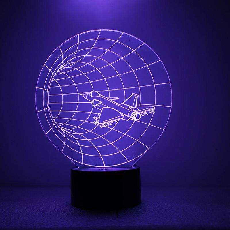 3D Cruising Jet Airplane Designed Night Lamp