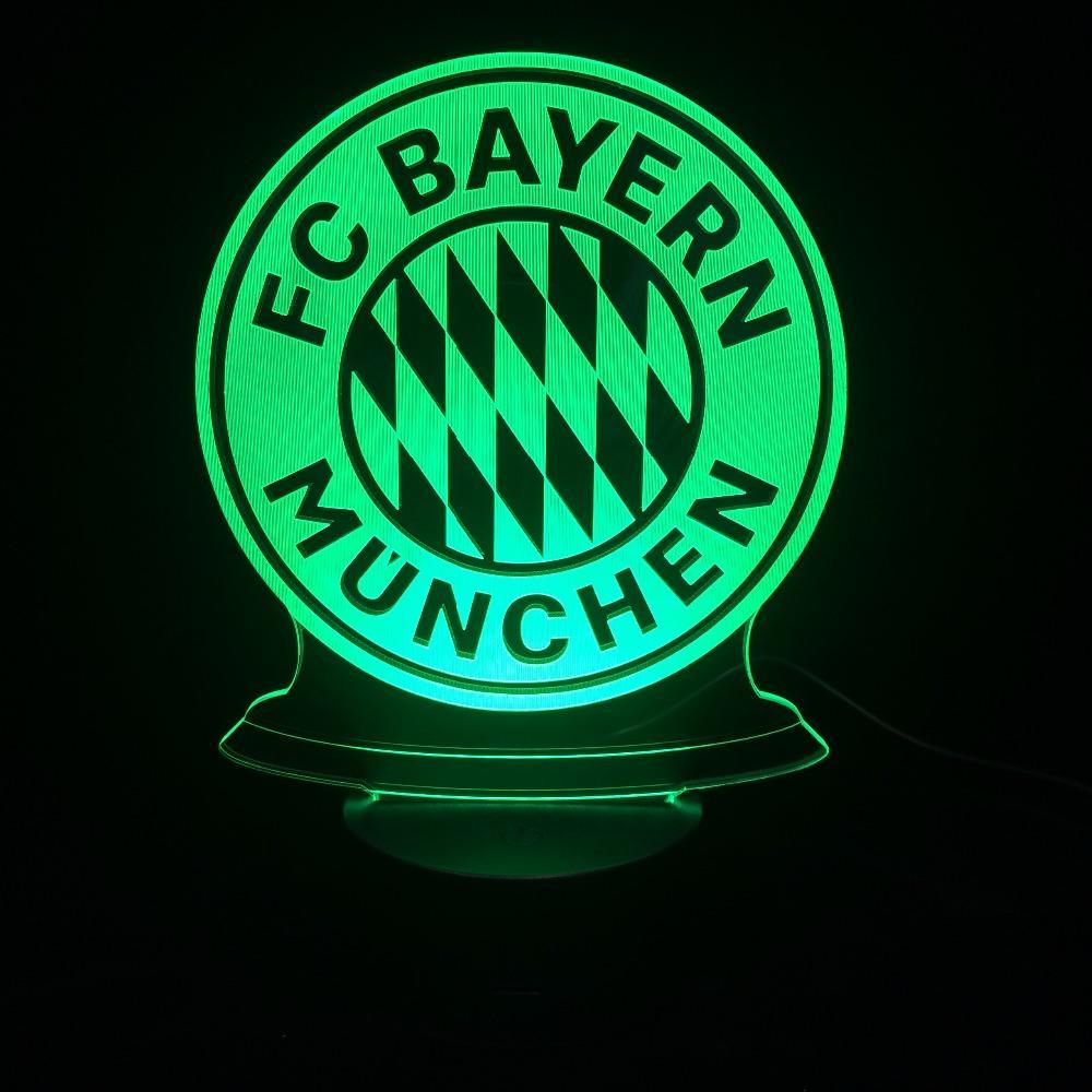 3D FC Bayern Munchen Designed Night Lamp