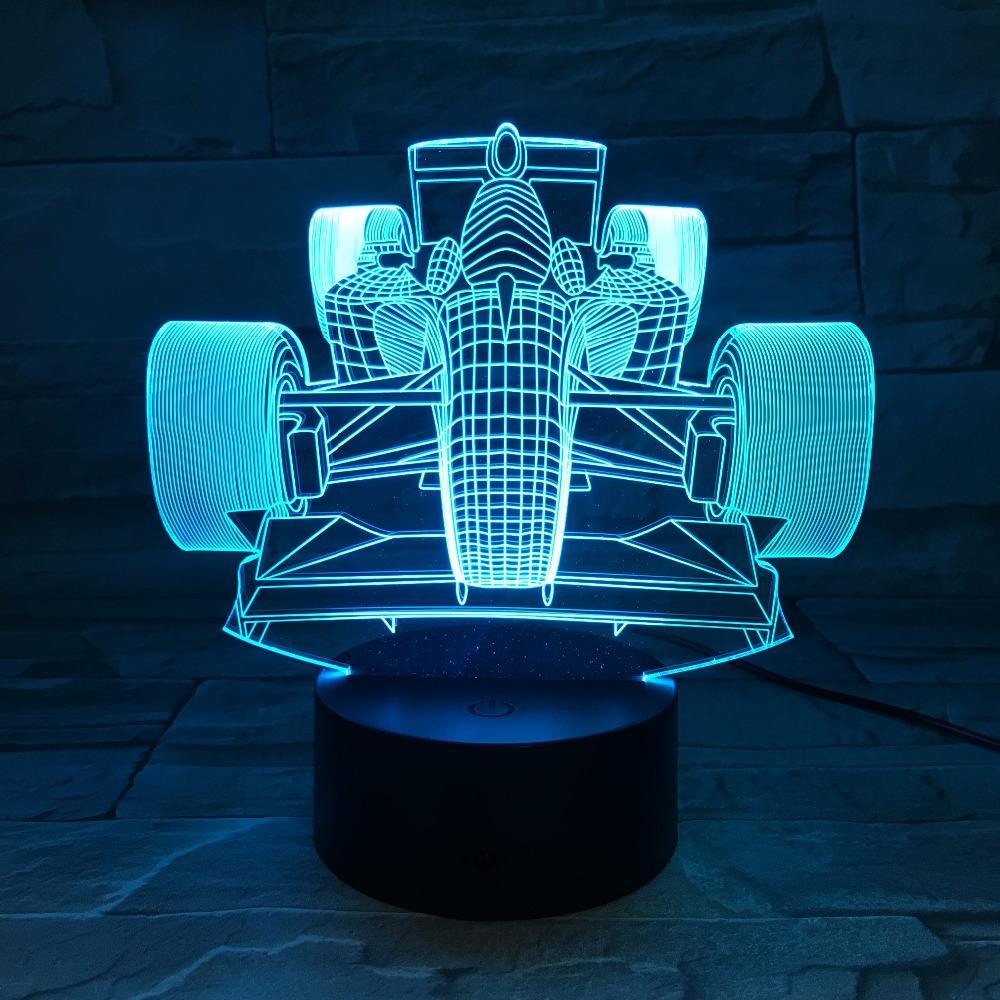 3D Formula 1 Car Designed Night Lamps