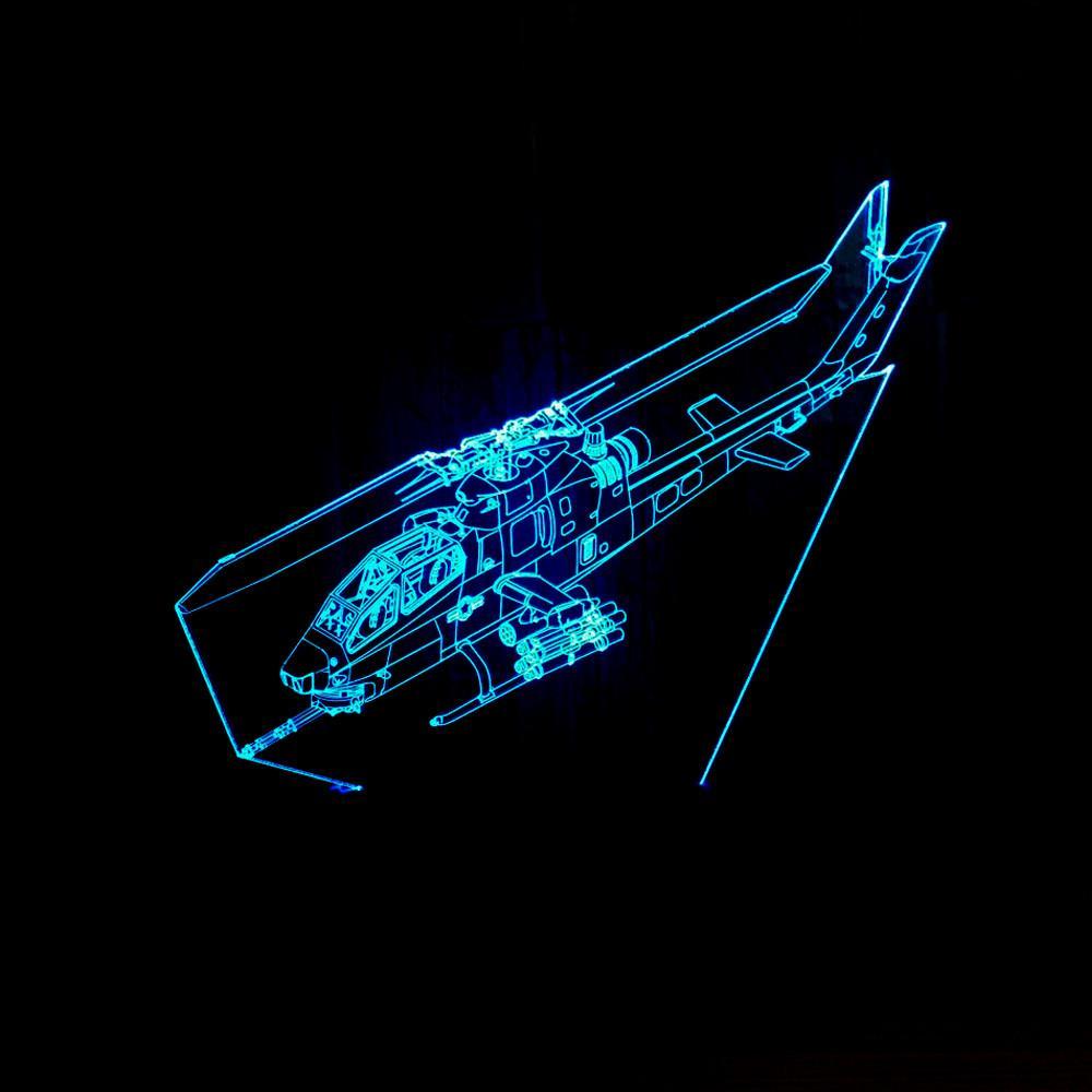 3D Helicopter Shaped Led Night Lamps