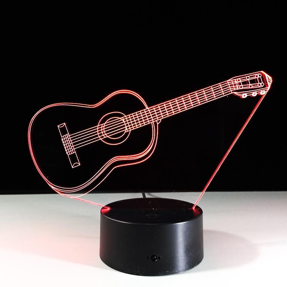 3D Horizontal Classic Guitar Designed Night Lamp