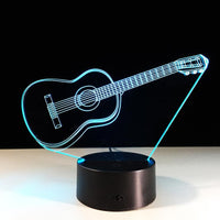 Thumbnail for 3D Horizontal Classic Guitar Designed Night Lamp