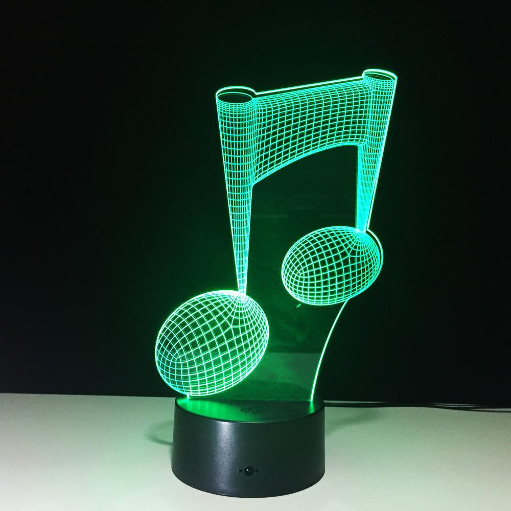 3D Music Note Designed Night Lamps