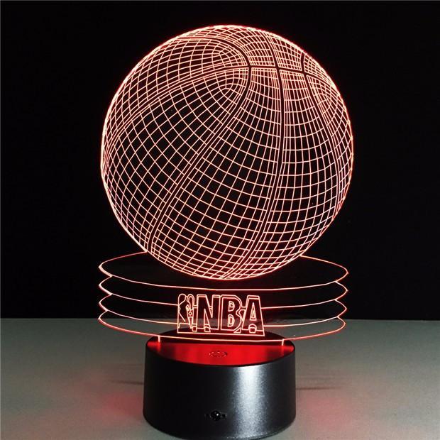 3D NBA & Basketball Designed Night Lamp