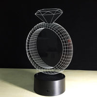 Thumbnail for 3D Outstanding Diamond Ring Designed Night Lamp