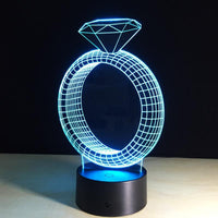 Thumbnail for 3D Outstanding Diamond Ring Designed Night Lamp