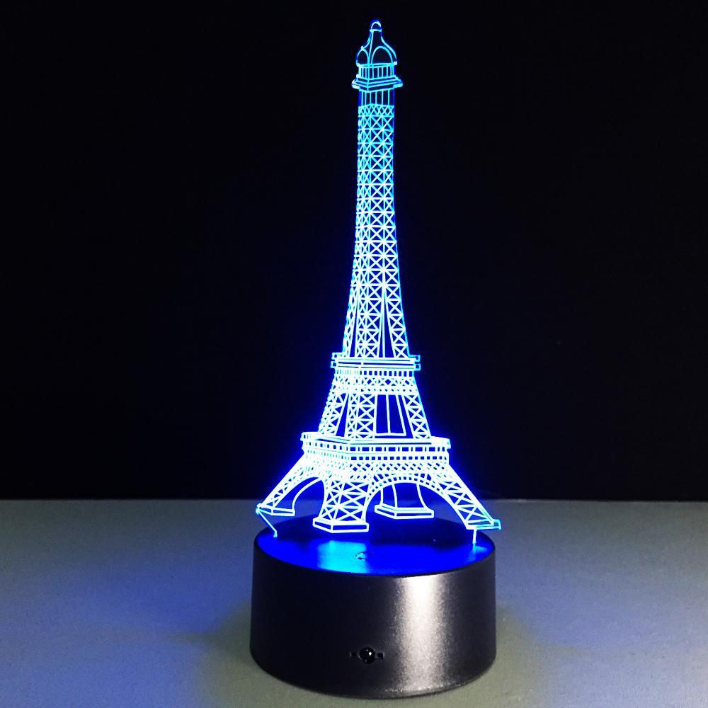 3D Paris Eiffel Tower Designed Night Lamp