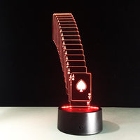 Thumbnail for 3D Poker Cards Designed Night Lamp