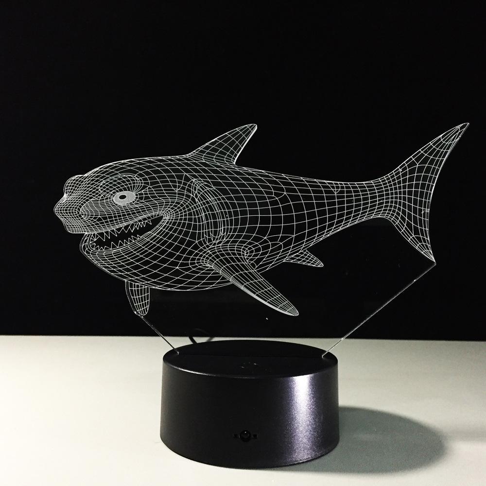 3D Shark Designed Night Lamp