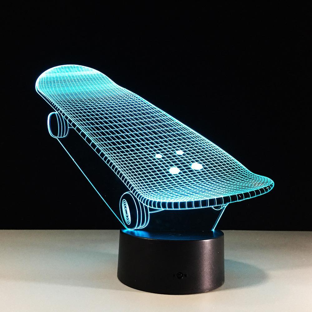 3D Skateboard Designed Night Lamp