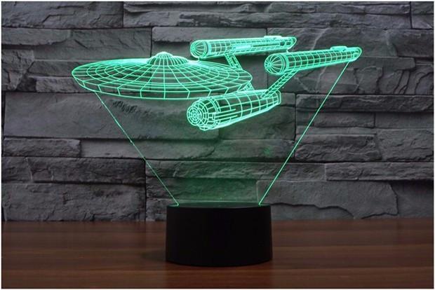 3D Star Trek Spaceship Designed Night Lamp