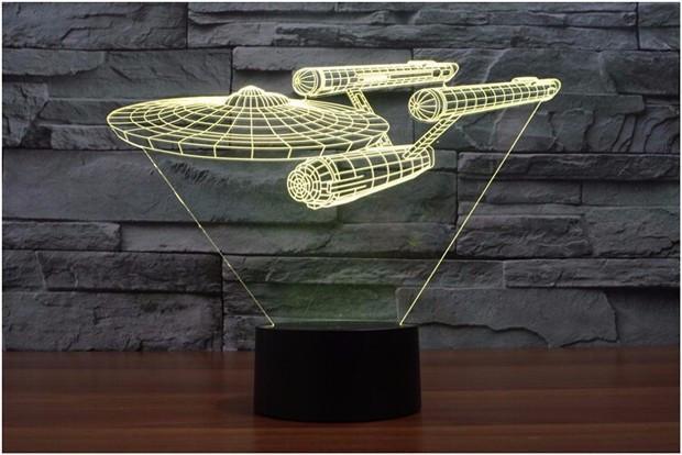 3D Star Trek Spaceship Designed Night Lamp