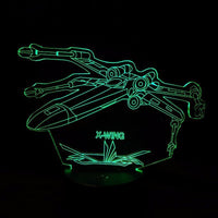 Thumbnail for 3D Star Wars X-Wing Fighter Jet Designed Night Lamp