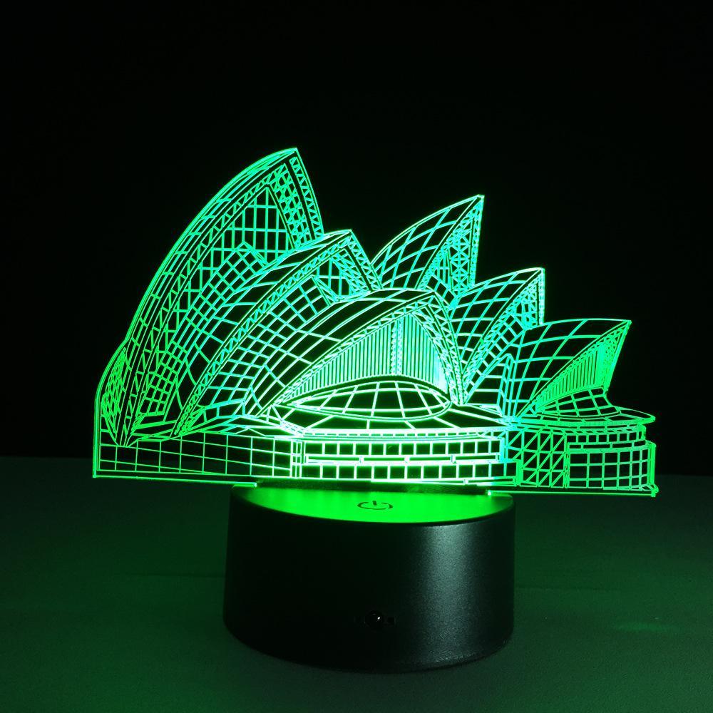 3D Sydney Opera House Designed 3D Night Lamp