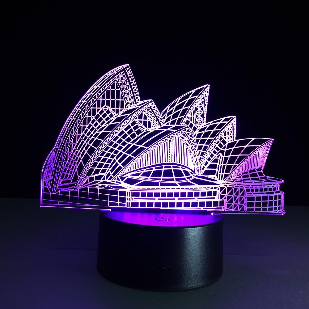 3D Sydney Opera House Designed 3D Night Lamp