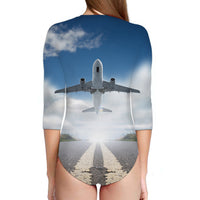 Thumbnail for Taking Off Aircraft Designed Deep V Swim Bodysuits