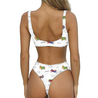 Thumbnail for Colorful Cartoon Planes Designed Women Sexy Bikini Set Swimsuit