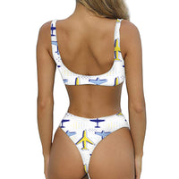 Thumbnail for Very Colourful Airplanes Designed Women Sexy Bikini Set Swimsuit