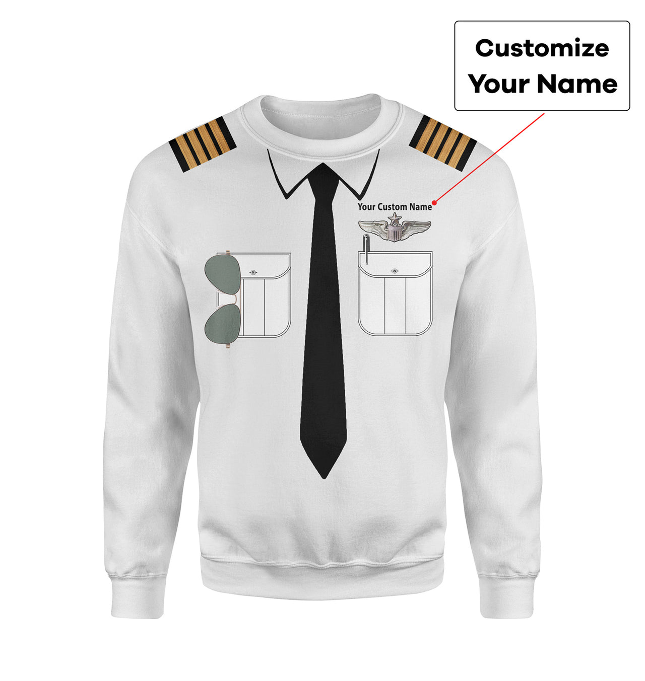 Customizable Pilot Uniform (US Air Force & Star) Designed 3D Sweatshirts