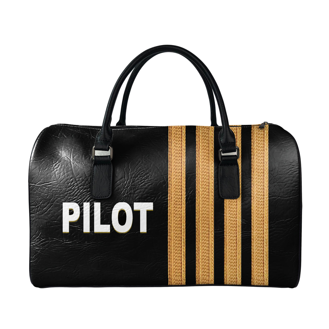 PILOT & Pilot Epaulettes (4,3,2 Lines) Designed Leather Travel Bag