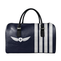 Thumbnail for Badge & Silver Epaulettes (4,3,2 Lines) Designed Leather Travel Bag