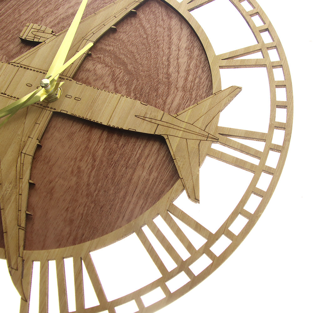 Boeing 787 Dreamliner Designed Wooden Wall Clocks