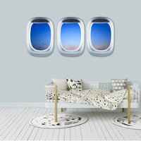 Thumbnail for Airplane Window &  Clear Blue Sky View Printed Wall Window Stickers