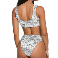 Thumbnail for Aviation Lovers Texts Designed Women Bikini Set Swimsuit