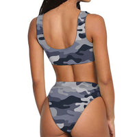 Thumbnail for Military Camouflage Army Gray Designed Women Bikini Set Swimsuit