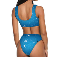 Thumbnail for Travelling with Aircraft Designed Women Bikini Set Swimsuit
