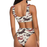 Thumbnail for Vintage & Jumbo Airplanes Designed Women Bikini Set Swimsuit