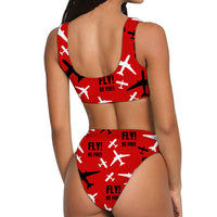 Thumbnail for Fly Be Free Red Designed Women Bikini Set Swimsuit
