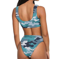 Thumbnail for Military Camouflage Green Designed Women Bikini Set Swimsuit