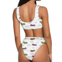 Thumbnail for Colorful Cartoon Planes Designed Women Bikini Set Swimsuit