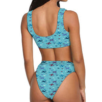 Thumbnail for Love of Travel with Aircraft Designed Women Bikini Set Swimsuit