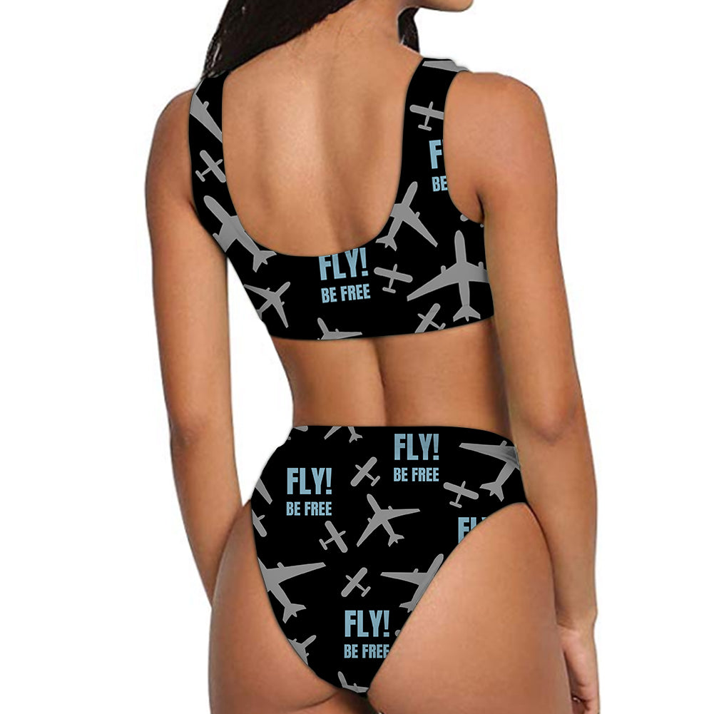 Fly Be Free Black Designed Women Bikini Set Swimsuit