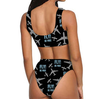 Thumbnail for Fly Be Free Black Designed Women Bikini Set Swimsuit