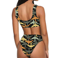 Thumbnail for Volume 2 Super Colourful Airplanes Designed Women Bikini Set Swimsuit