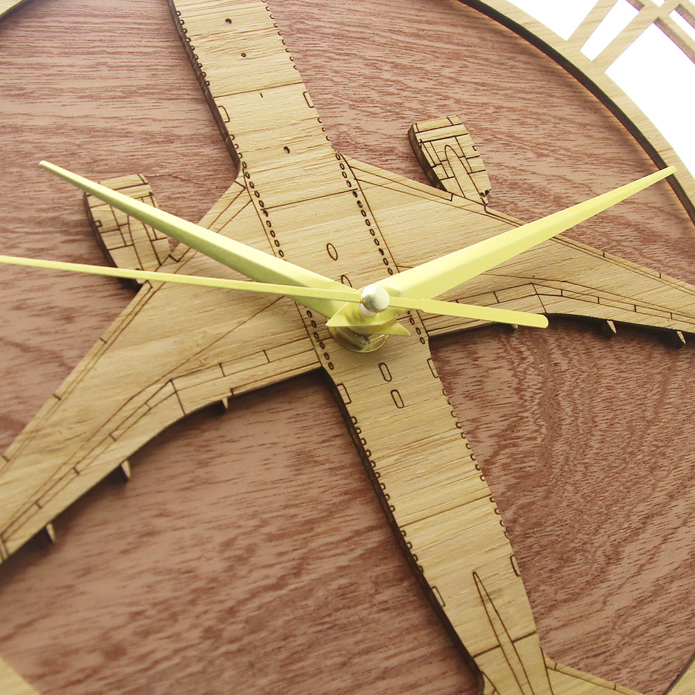 Boeing 787 Dreamliner Designed Wooden Wall Clocks
