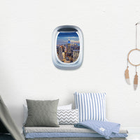 Thumbnail for Airplane Window &  Empire State Building From Rooftop Printed Wall Window Stickers
