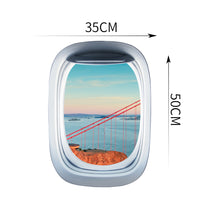Thumbnail for Airplane Window &  Golden Gate in San Francisco View Printed Wall Window Stickers