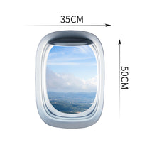 Thumbnail for Airplane Window & Outstanding View Through Airplane Wing Printed Wall Window Stickers