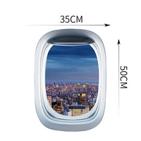 Thumbnail for Airplane Window &  Empire State Building From Rooftop View Printed Wall Window Stickers