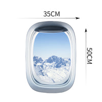 Thumbnail for Airplane Window & Snow Mountain Printed Wall Window Stickers