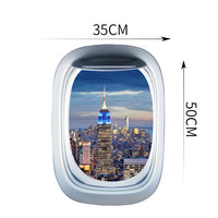 Thumbnail for Airplane Window &  Empire State Building From Rooftop View Printed Wall Window Stickers