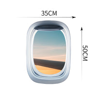 Thumbnail for Airplane Window & The wing of an airplane with Sunrise Printed Wall Window Stickers